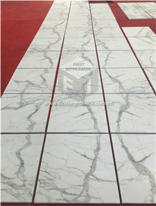 Luxury White Marble Calacatta Carrara Slabs,Tiles