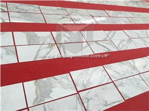 Luxury White Marble Calacatta Gold Cut to Size