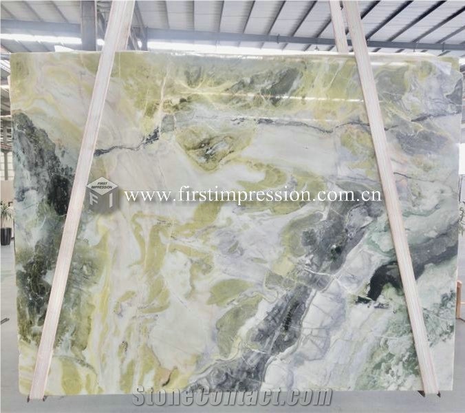 New Polished Dreaming Green Marble Slabs,Tiles