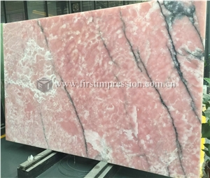 New Polished Pink Onyx Slabs,Tiles for Walling