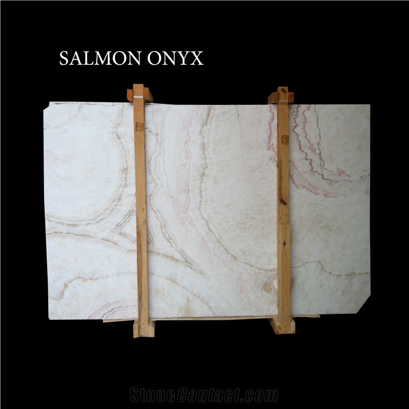 White Onyx, Salmon Onyx Slabs