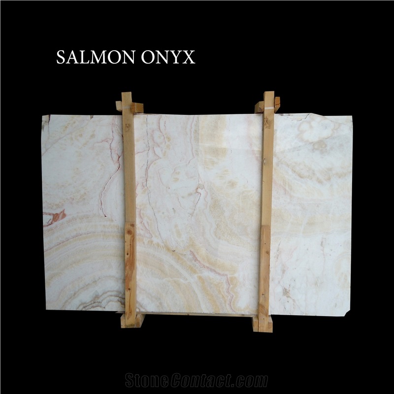 White Onyx, Salmon Onyx Slabs