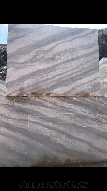 Greece White Marble Grey Vein Stone Floor Tiles