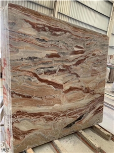 Italy Monica Red Marble Slab Wall Floor Tile Use