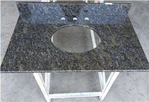 China Butterfly Oasis Blue Granite Stone Bath Tops