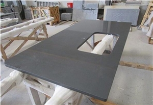 Custom Prefab Grey Quartz Stone Kitchen Countertop