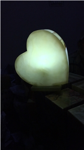 Heart Onyx / Calcite Lamp
