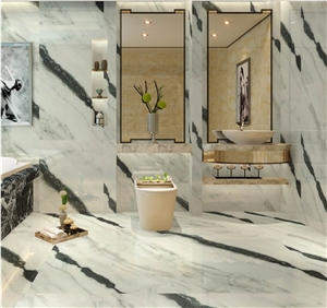China Panda White Marble Project Tiles Cut to Size
