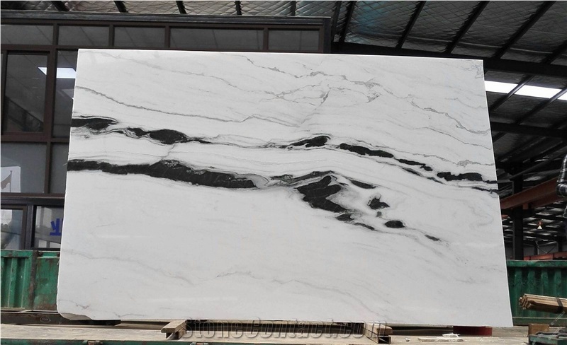 China Panda White Marble Slabs for Flooring Walls