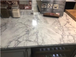 Fantasy Super White Quartzite Kitchen Countertops