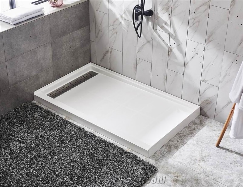 White Smc Shower Trays Pans for Hotel Baths