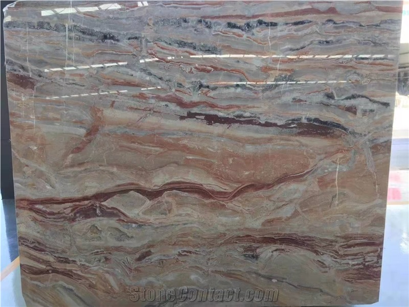Italy Arabescato Orobico Rosso Red Marble Slab