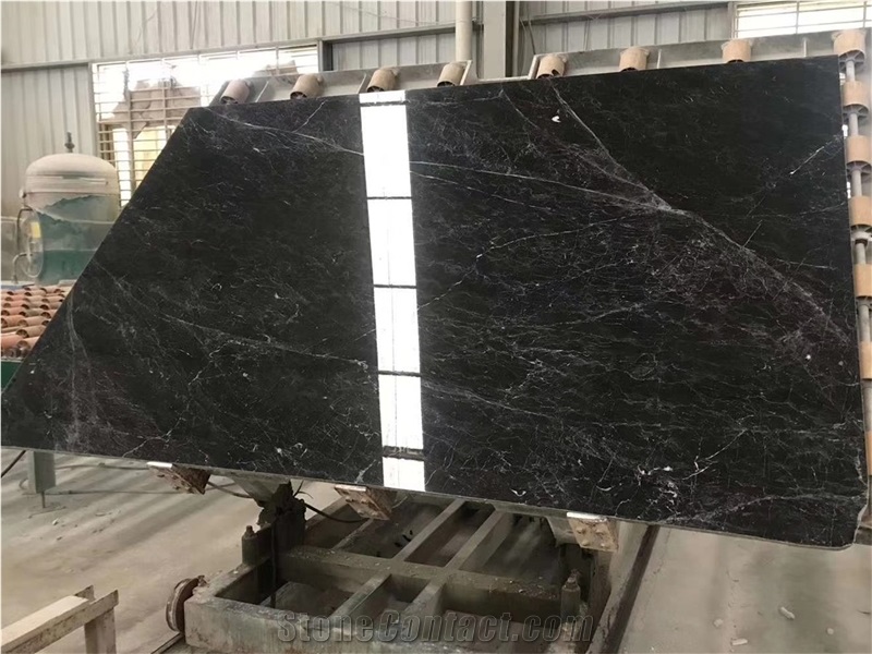 Italy Grey Net Black Marble Slab Tile Price