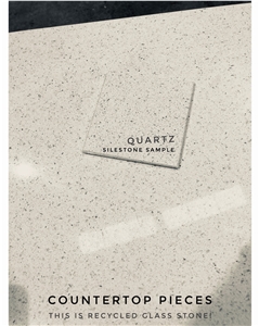 Crushed Glass Quartz Stone Match Blanco Maple Quartz Kitchen Top