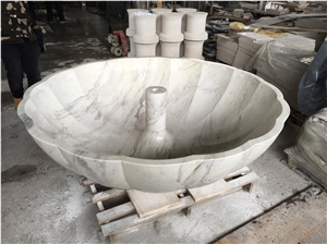 Volakas Marble Fountain Bowl