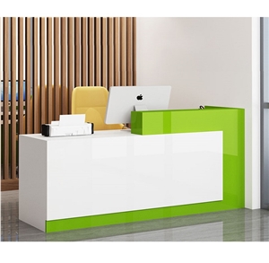 White Corian Office Furniture Reception Desk