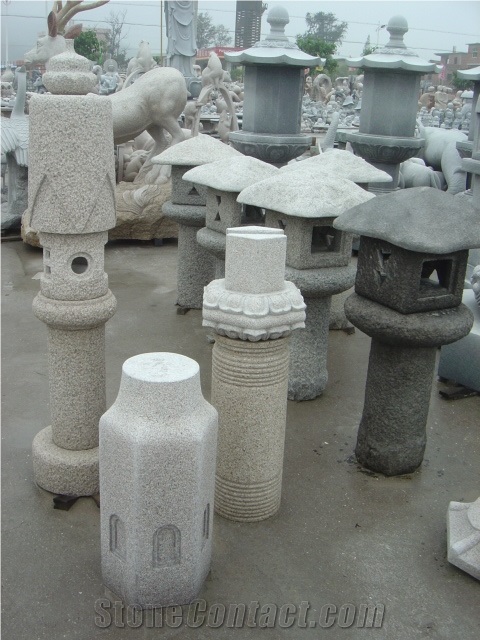Hand Carved Granite Stone Lantern for Sales