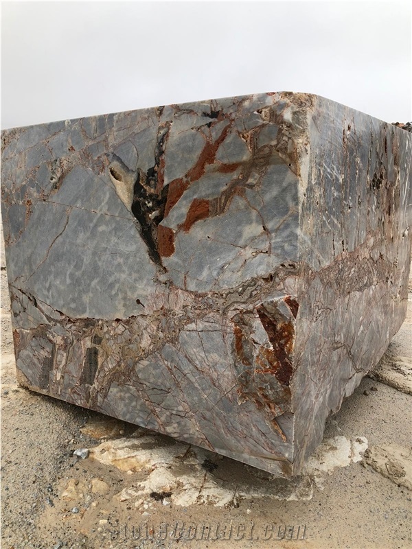 Spider Grey Marble Block, Turkey Grey Marble