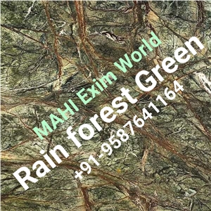 Rainforest Green Marble Slabs, Tiles