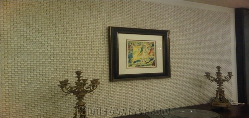 Beige Sahara Marble Pencil Mosaic for Wall