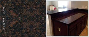 Tan Brown Granite Kitchen Countertops