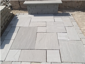 Kandla Grey Sandstone Patio Pavement Pattern