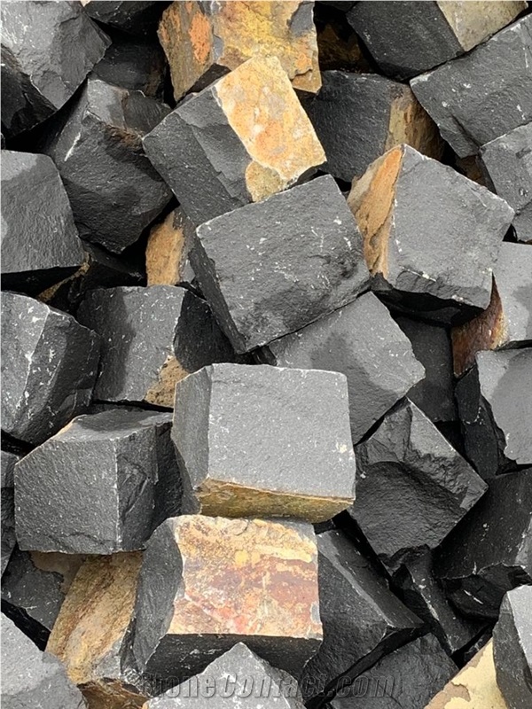 Basalt Cobblestone, Pavingstone, Sett, Basalt Cube