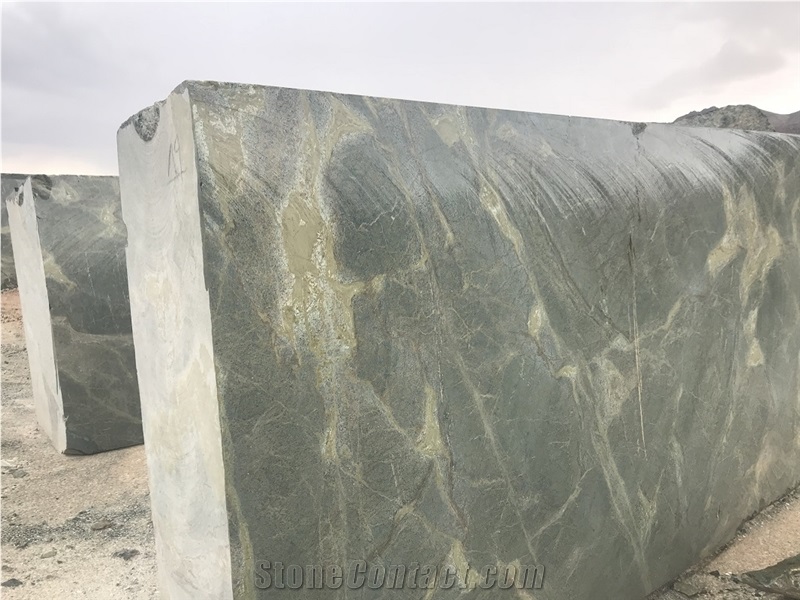 Golden Lightning Granite, Golden Moss Granite, Verde Karzai Granite Blocks