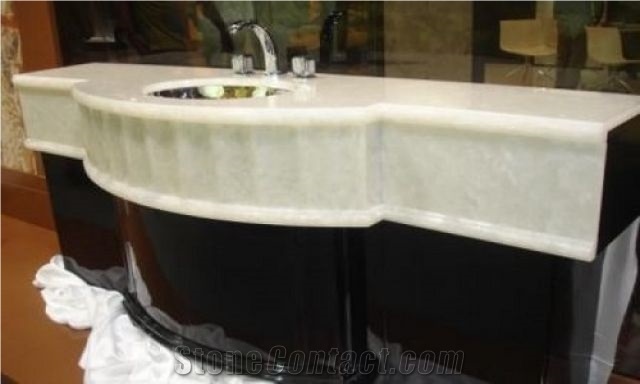 White Onyx Bathroom Countertop