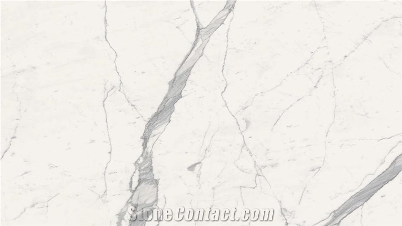 Maxfine Marmi 6mm White Calacatta Levigato Artificial Marble Looks Full Body Porcelain Stoneware Made