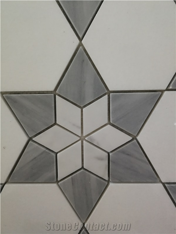 New Design Marble Mosaic Tiles,Waterjet