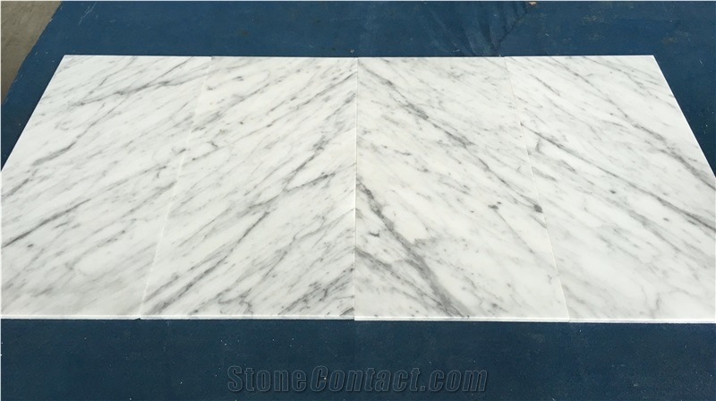 White Bianco Carrara Marble Tiles