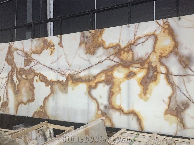 Backlit White Onyx for Wall Panel Decoration