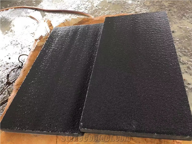 Black Sandstone Tiles Black Sandstone Flamed Slabs