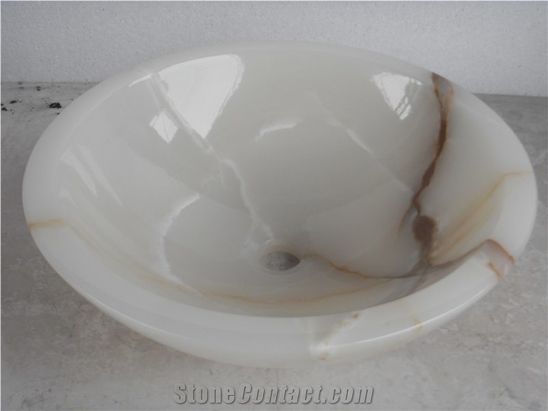 White Onyx Wash Basin, White Onyx Washbasin