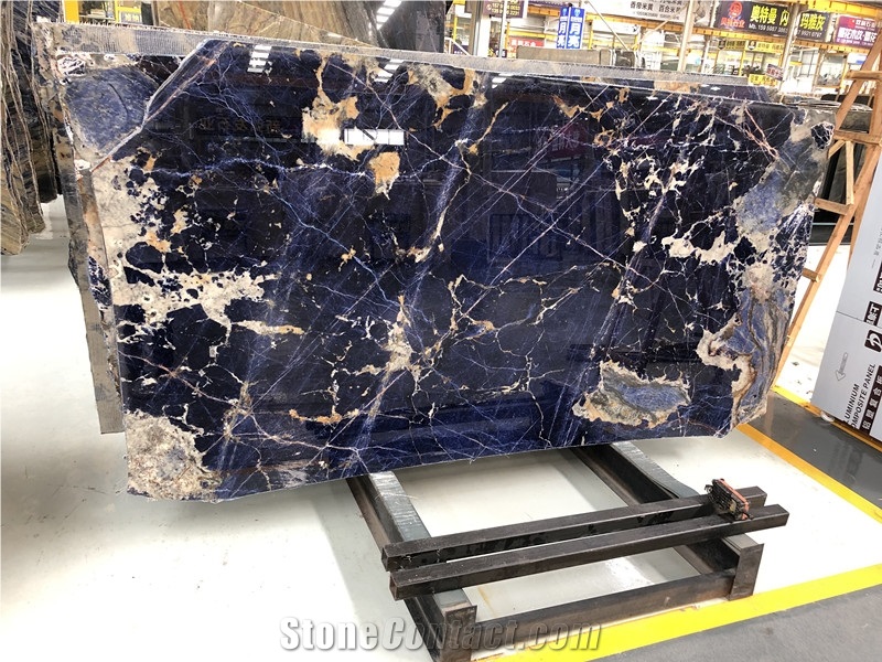 Blue Onyx Slabs Stone Luxury Cloisonne Slab