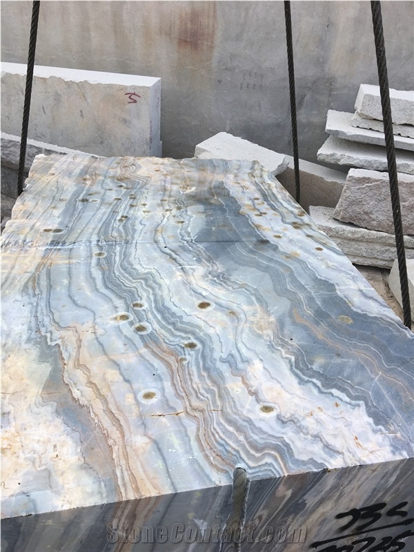 Colorful Moonet Sky Marble Blocks from Quarry