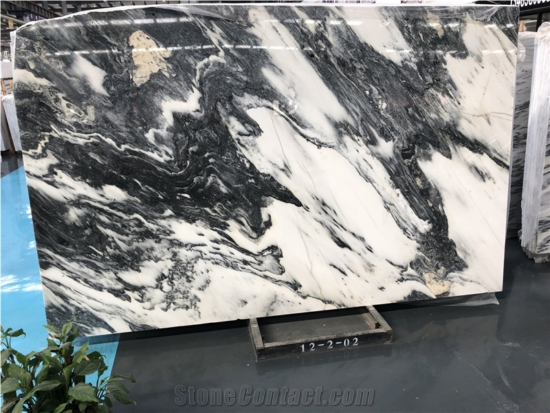 Factory Polished Black Painting Wall Cladding Slab
