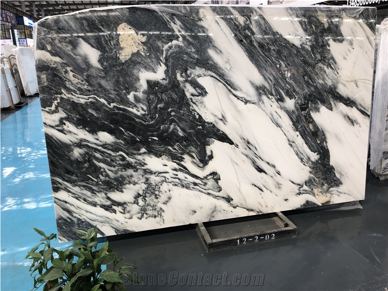 Factory Polished Black Painting Wall Cladding Slab