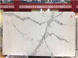 Finely Statuario White Marble Wall Covering Slabs