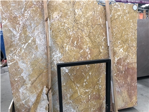 Kellen Gold Marble Slabs For Interior Decoration
