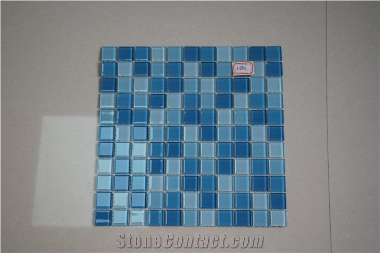 Mixed Color Bathroom Tiles Glass Mosaic
