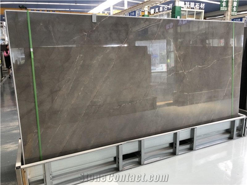 Polished Grey Artificial Wall Cladding Slabs