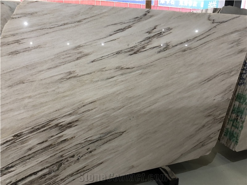 Polished White Sandy Marble Wall Cladding Marble