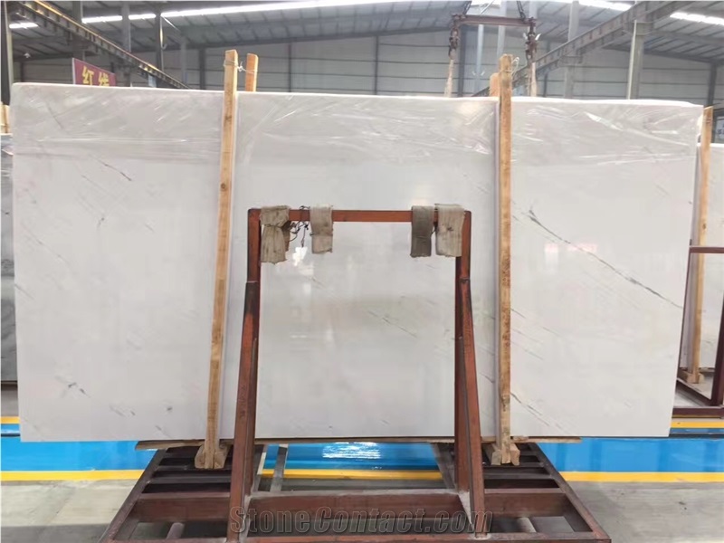 Sivec White Crystal Marble Slab For Walling
