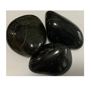 A Grade High Polish Black Pebbles Stone