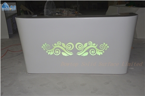 Acrylic Solid Surface Office Reception Desk