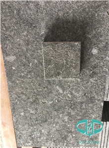 Angola Black Granite Tile Flamed Surface