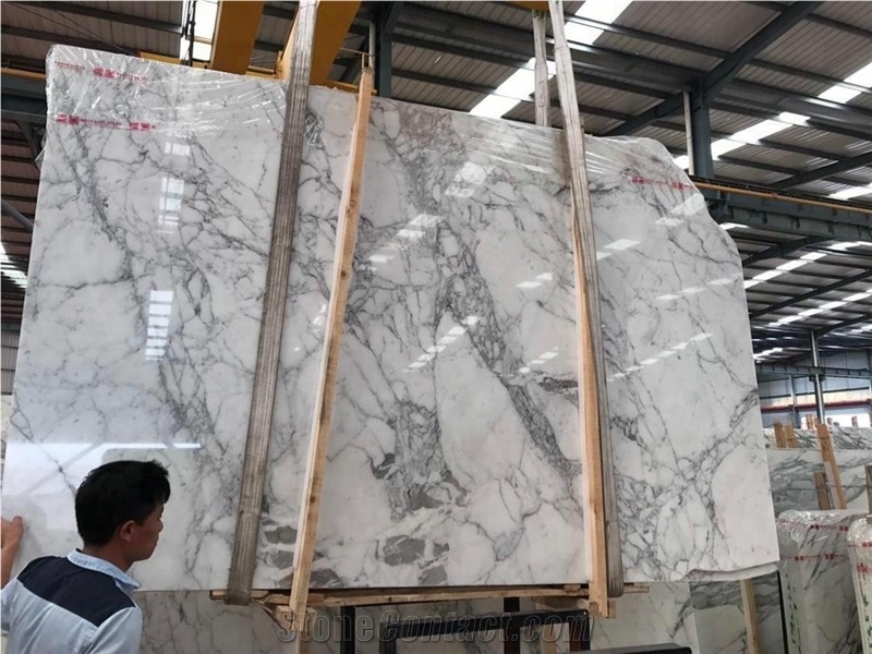 Arabescato Carcariana Marble Slabs Wall Cladding