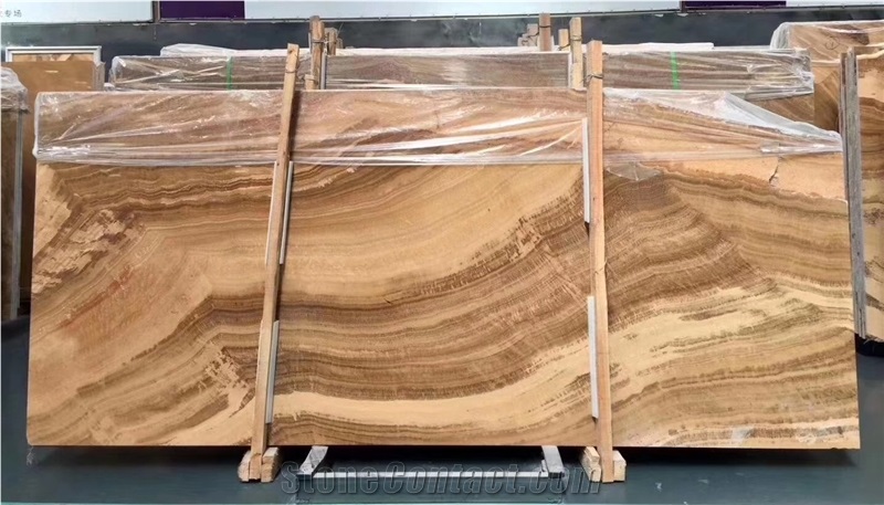 Best Price Royal Wood Grain Brown Marble Slabs